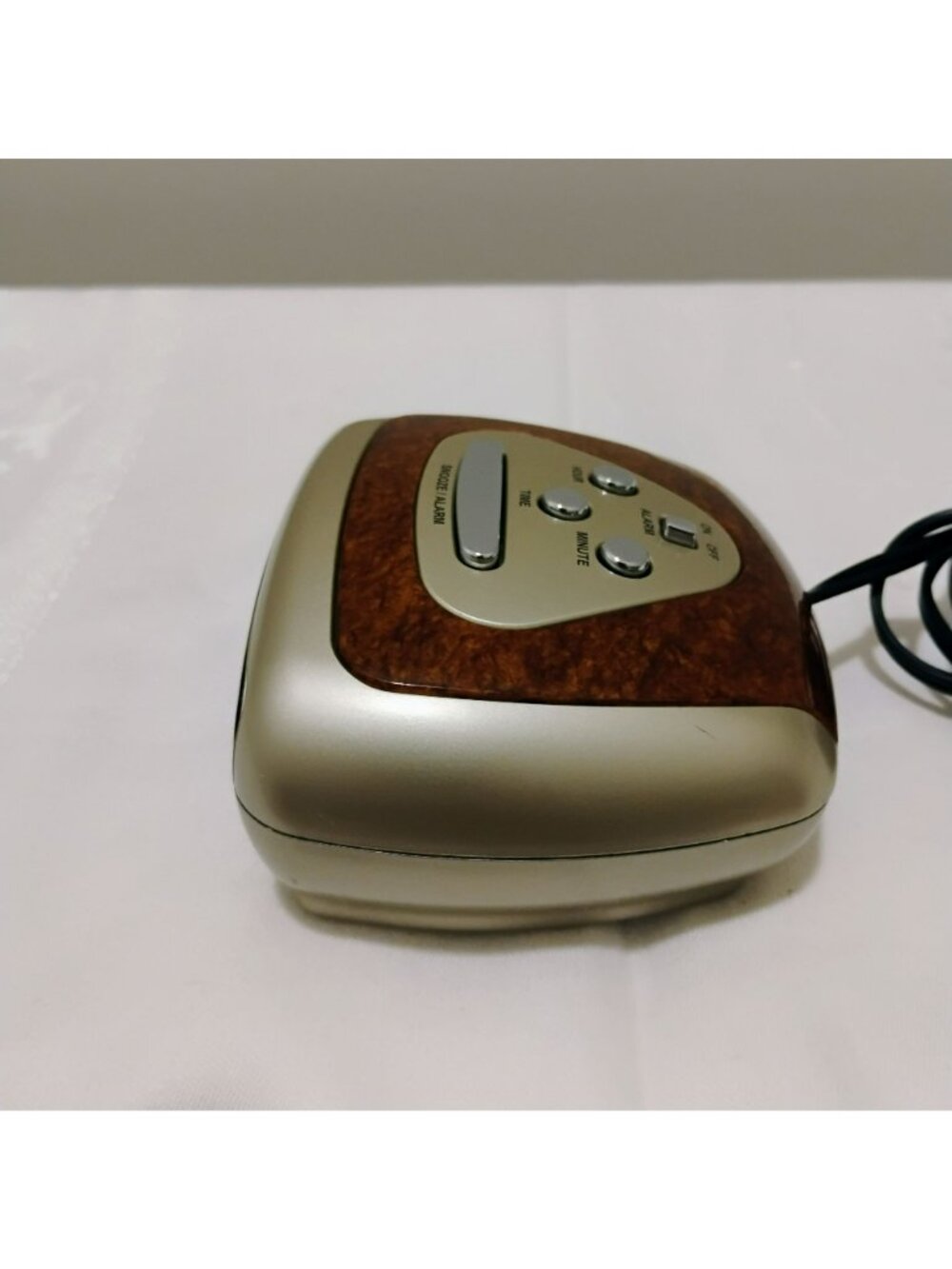 Sharp Digital Alarm Clock Model SPC3735 With Woodgrain Accent & Red LED Display - Picture 8 of 10